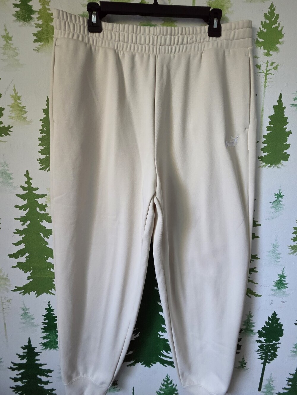 Puma Cream Drawstring Joggers